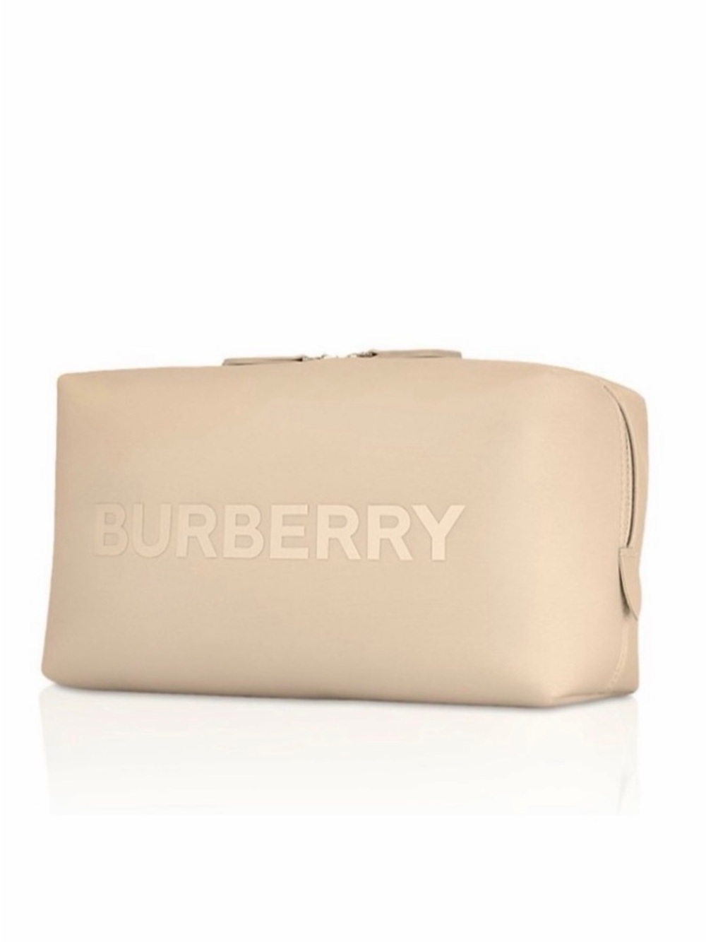 🔥🔥 Burberry Cream Leather Logo Toiletry Case!! 🔥🔥